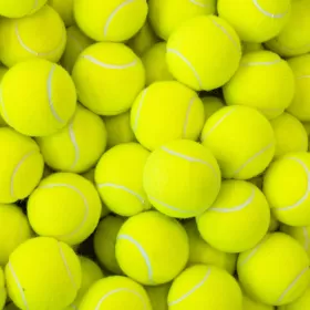 A library photo of a bright yellow tennis balls. That's literally all you can see in the photo.